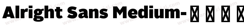 Alright Sans Medium字体转换